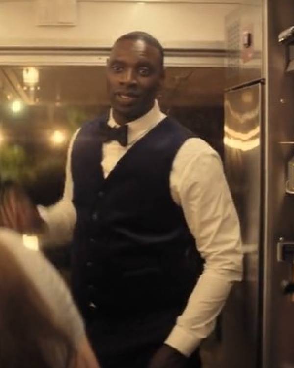 French Lover Omar Sy Blue Vest