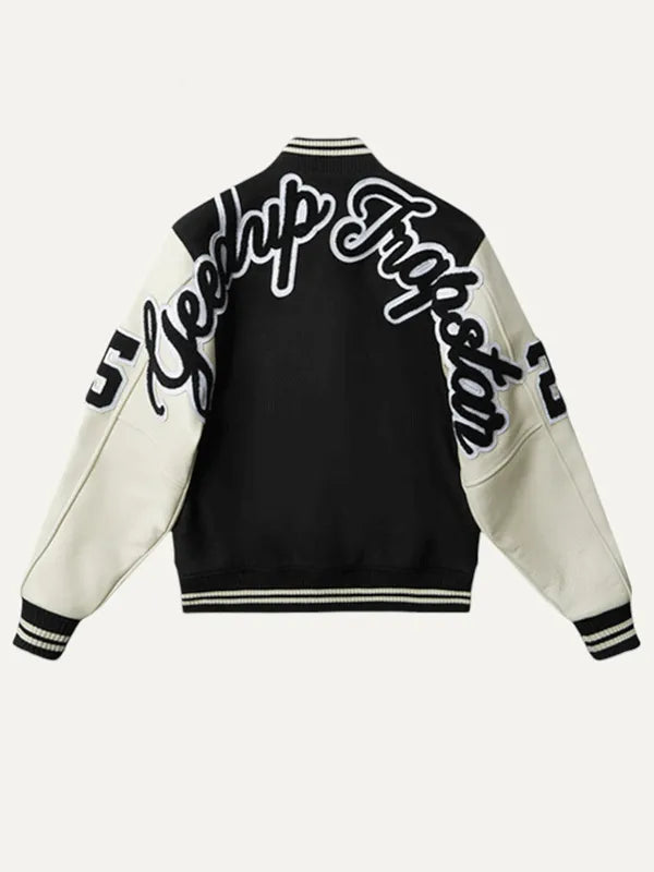 Geedup x Trapstar Letterman Black Varsity Jacket
