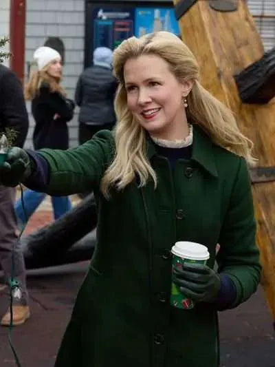 Ginna Claire Mason A Newport Christmas Green Trench Coat