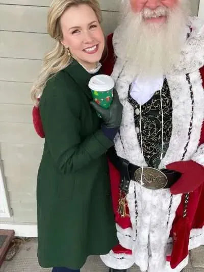 Ginna Claire Mason A Newport Christmas Green Trench Coat