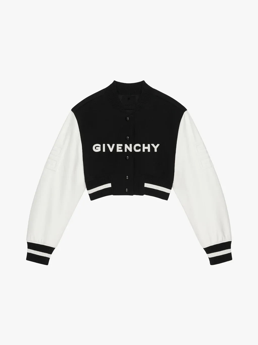 Givenchy Cropped Varsity Black & White Jacket