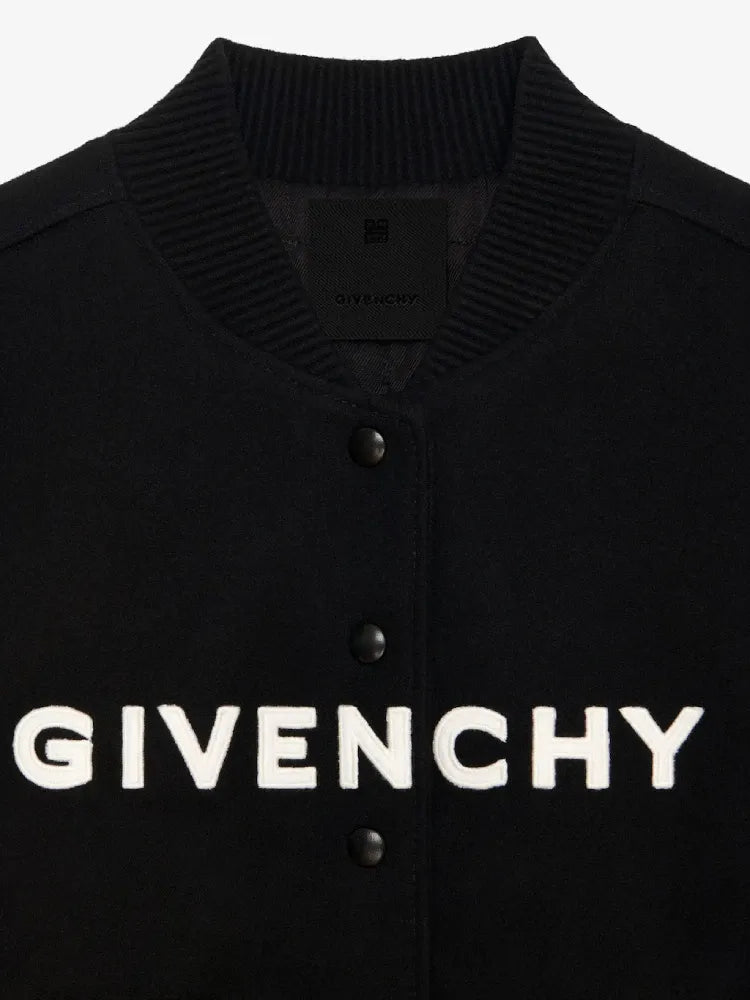 Givenchy Cropped Varsity Black & White Jacket