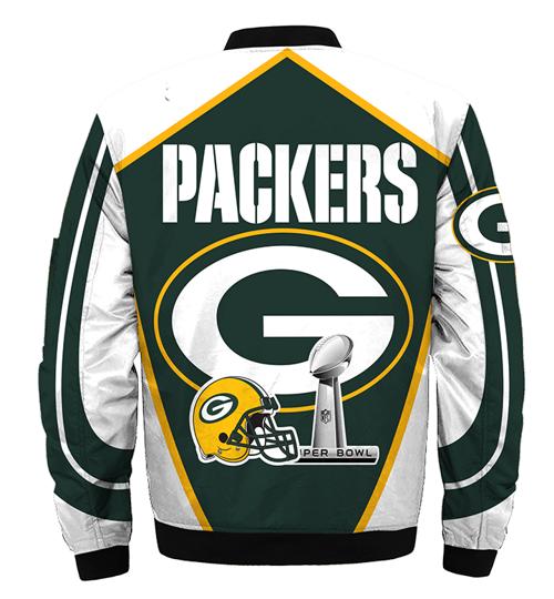 Green Bay Packers White and Green Jacket