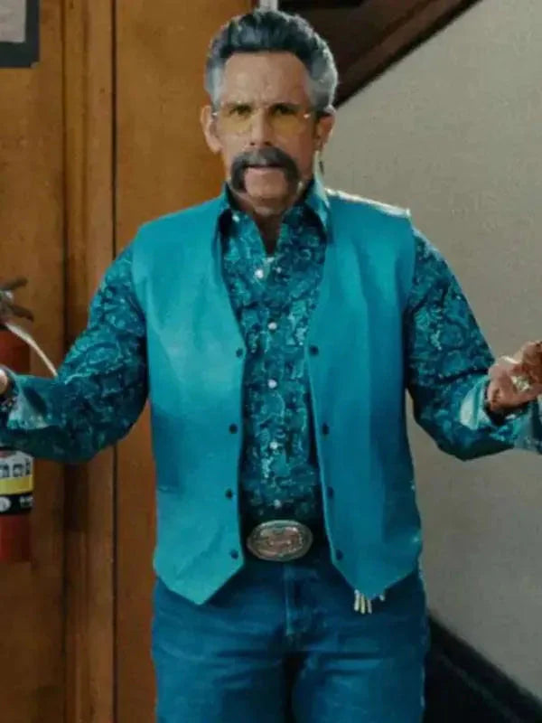 Ben Stiller Happy Gilmore 2 Blue Vest Clanton Jacket