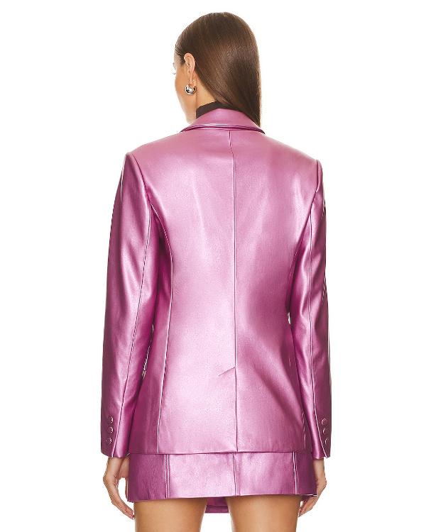 High Potential S02 Kaitlin Olson Pink Leather Blazer