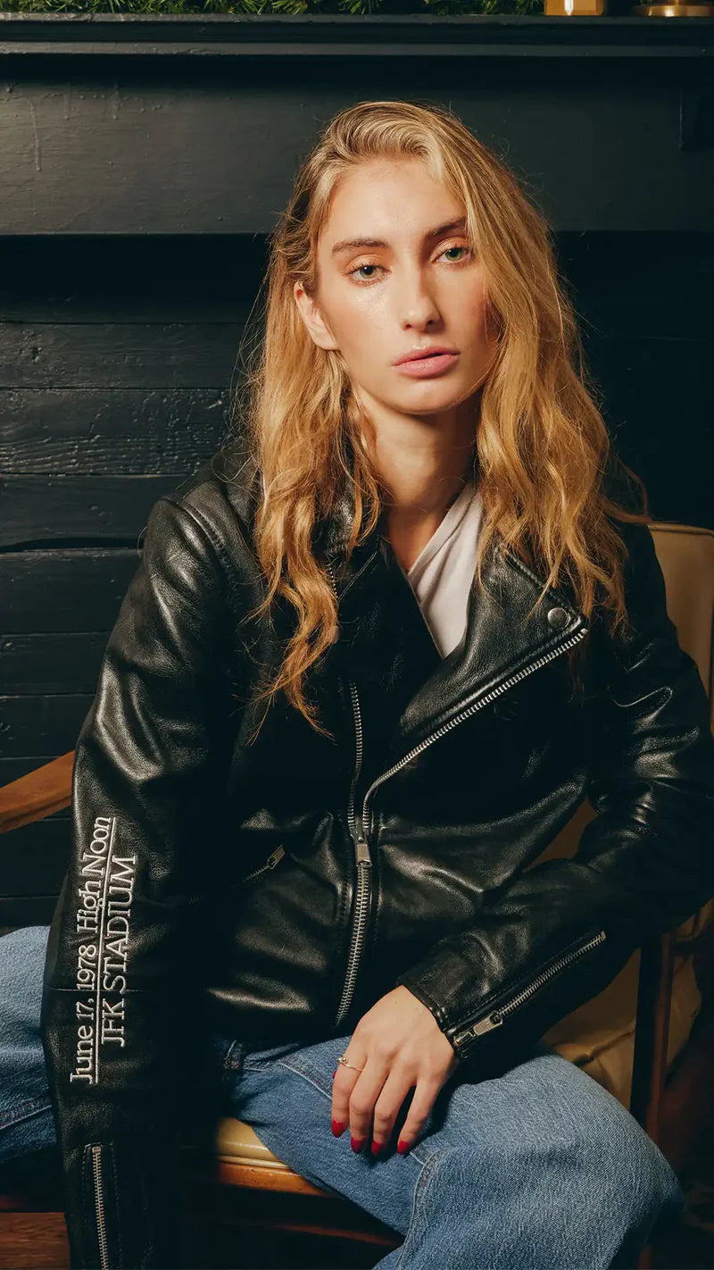 Jfk Stadium Rolling Stones Leather Jacket
