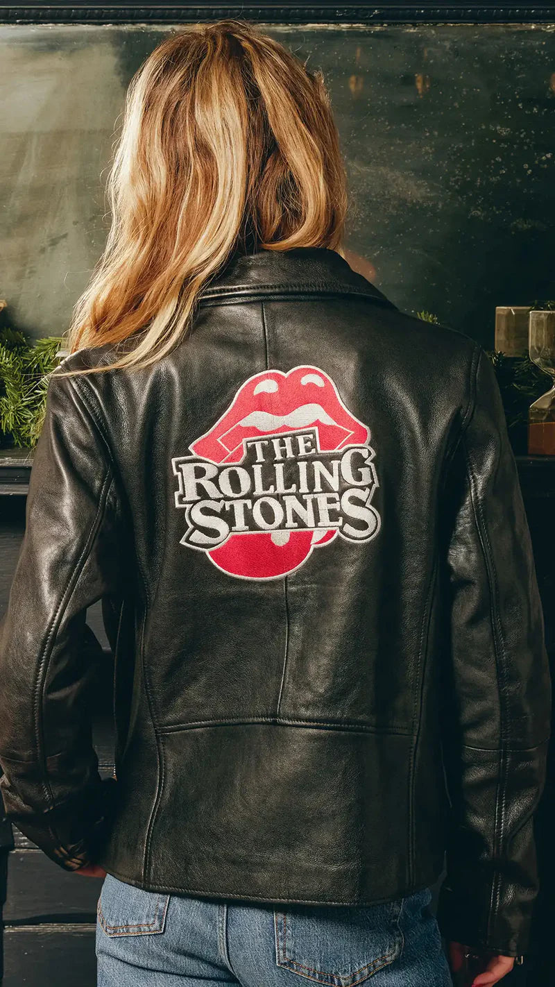 Jfk Stadium Rolling Stones Leather Jacket