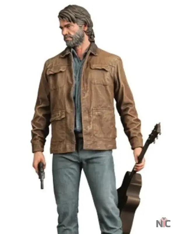 Joel Miller The Last of Us Brown Leather Jacket Clanton Jacket