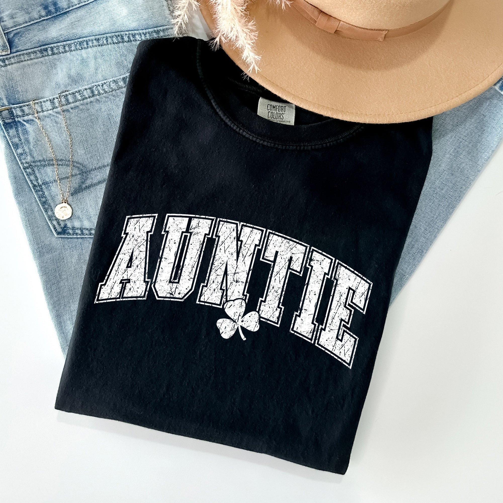 Auntie, St Patrick's Day, Shamrock Comfort Colors Tshirt