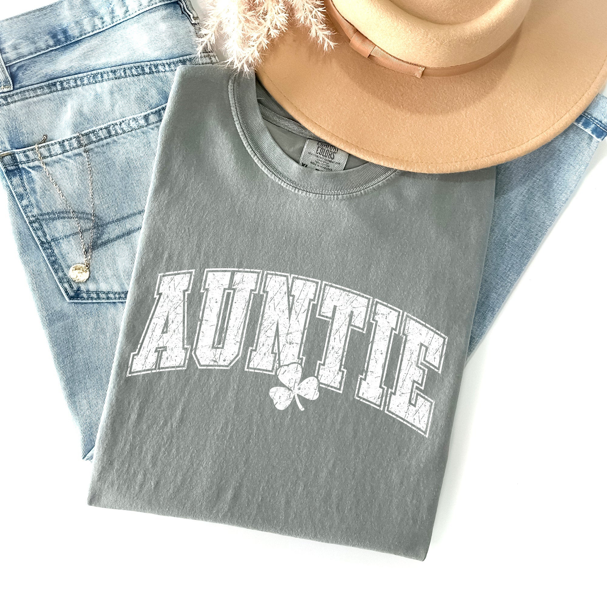 Auntie, St Patrick's Day, Shamrock Comfort Colors Tshirt
