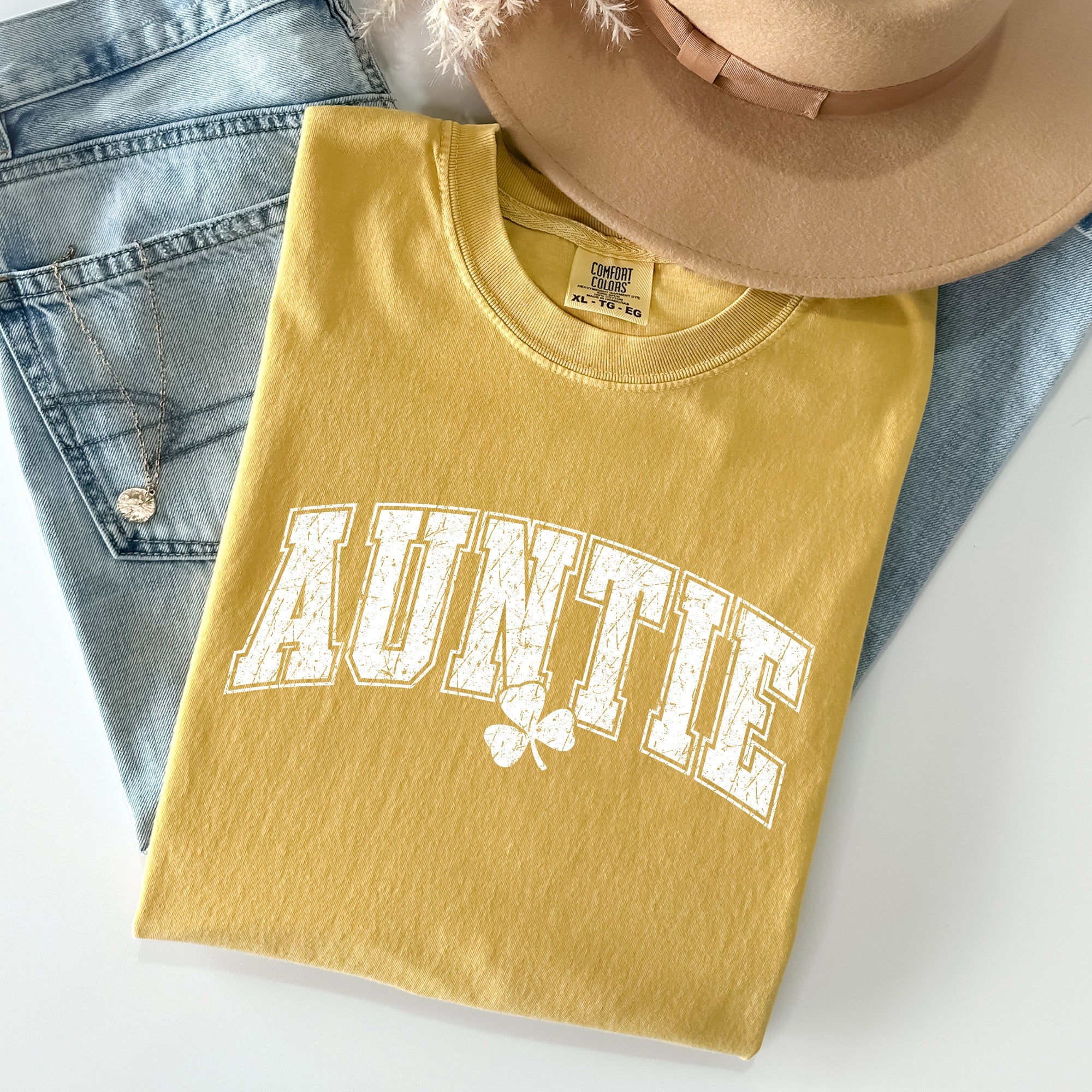 Auntie, St Patrick's Day, Shamrock Comfort Colors Tshirt