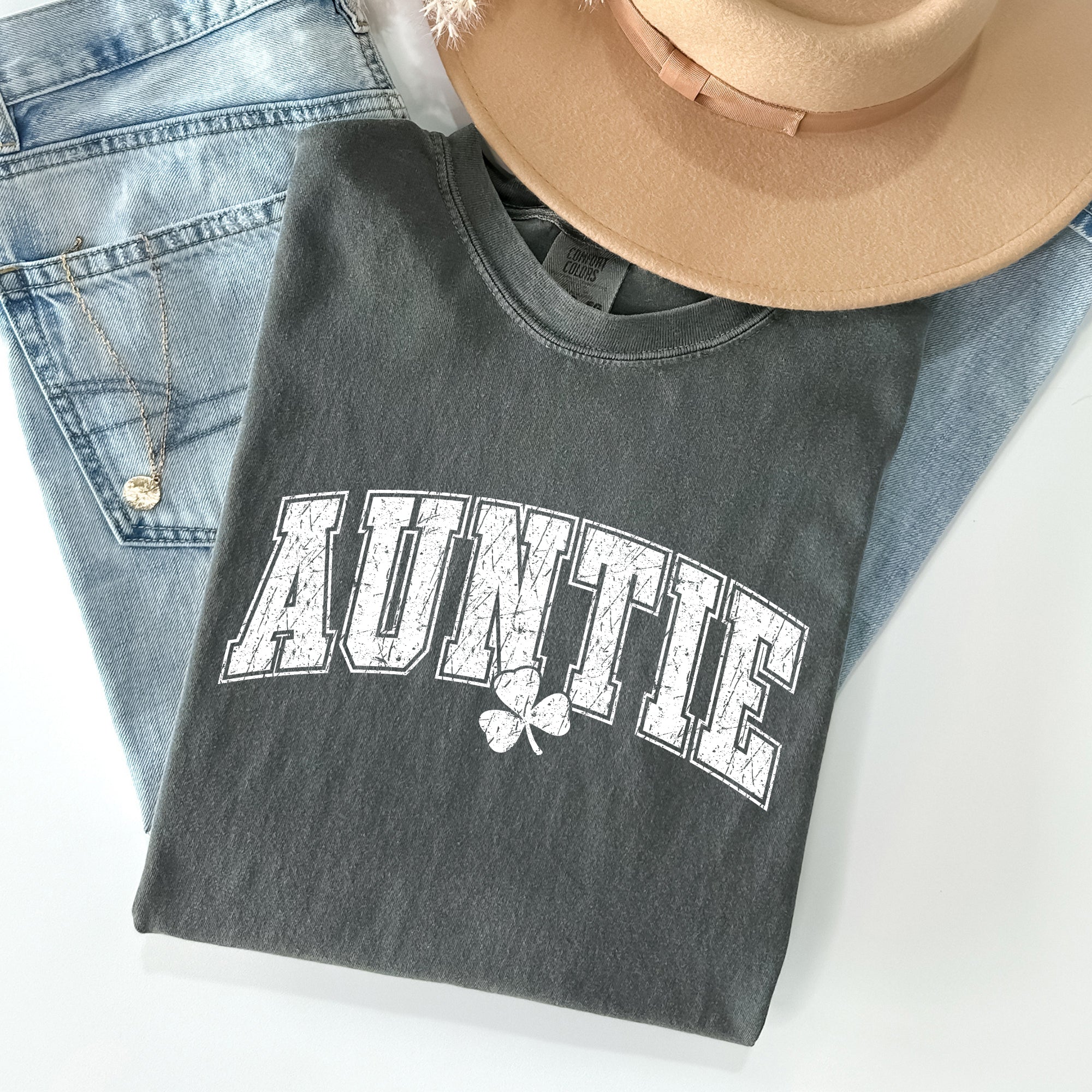 Auntie, St Patrick's Day, Shamrock Comfort Colors Tshirt