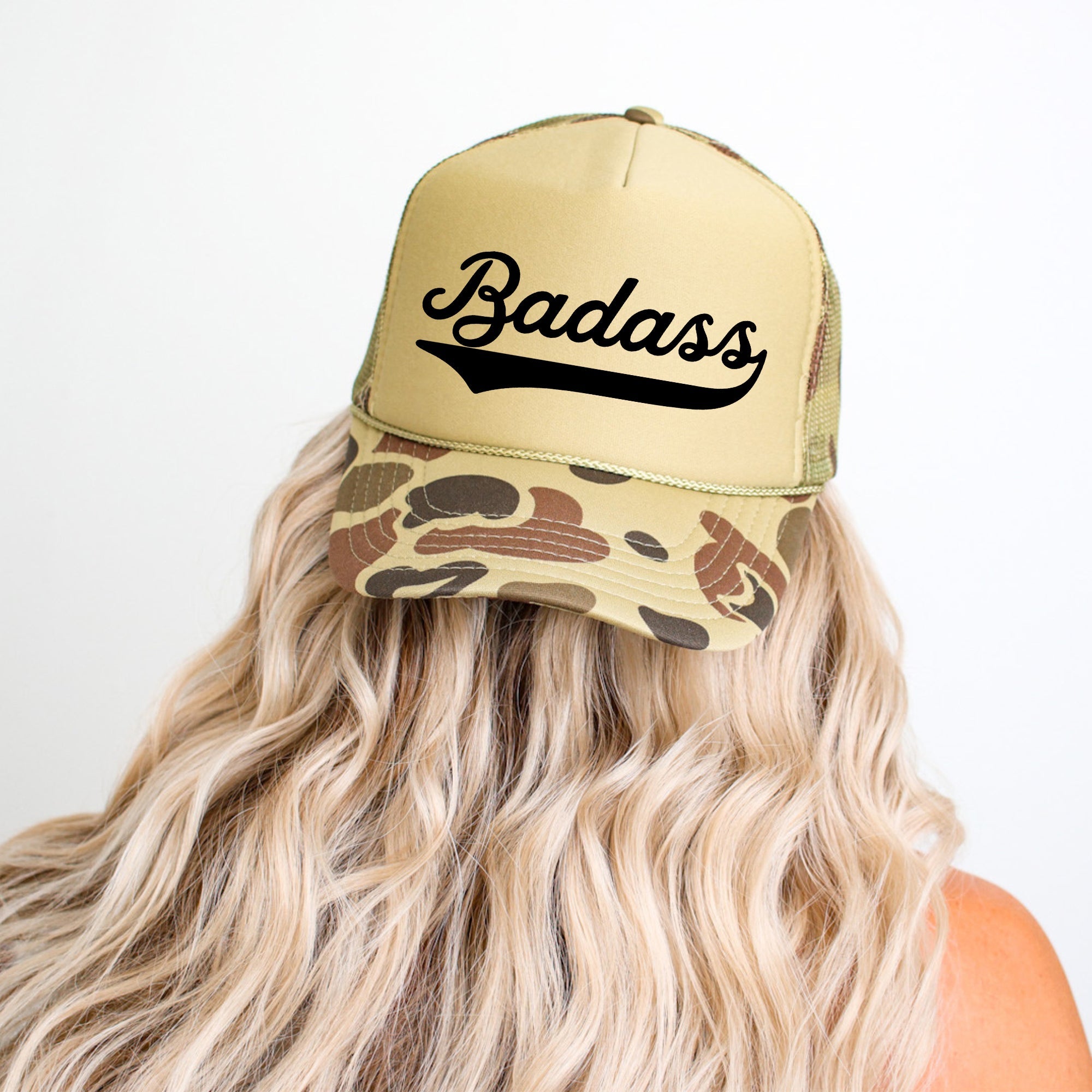 Badass Camo Snapback Trucker Hat