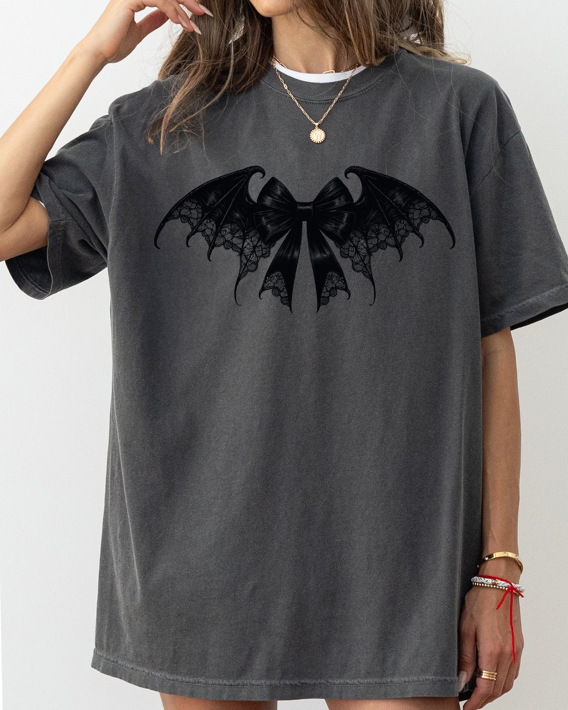 Bat Wings, Vintage Ribbon, Ghost, Western, Witch, Aesthetic, Meme, Halloween, Costume, Tshirt Comfort Colors T-Shirt