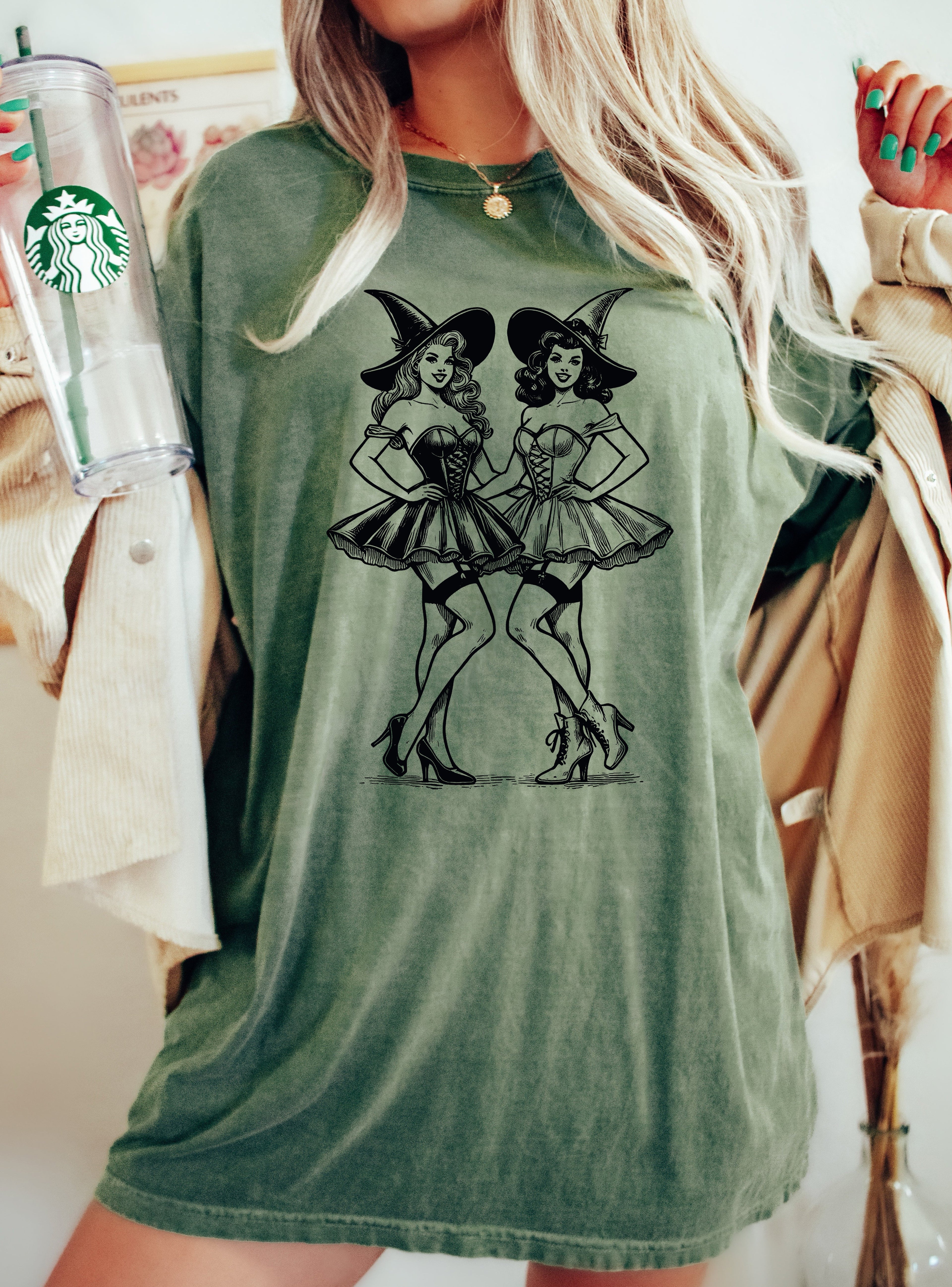 Best Friends, Western, Witch, Aesthetic, Meme, Halloween, Costume, Tshirt Comfort Colors T-Shirt