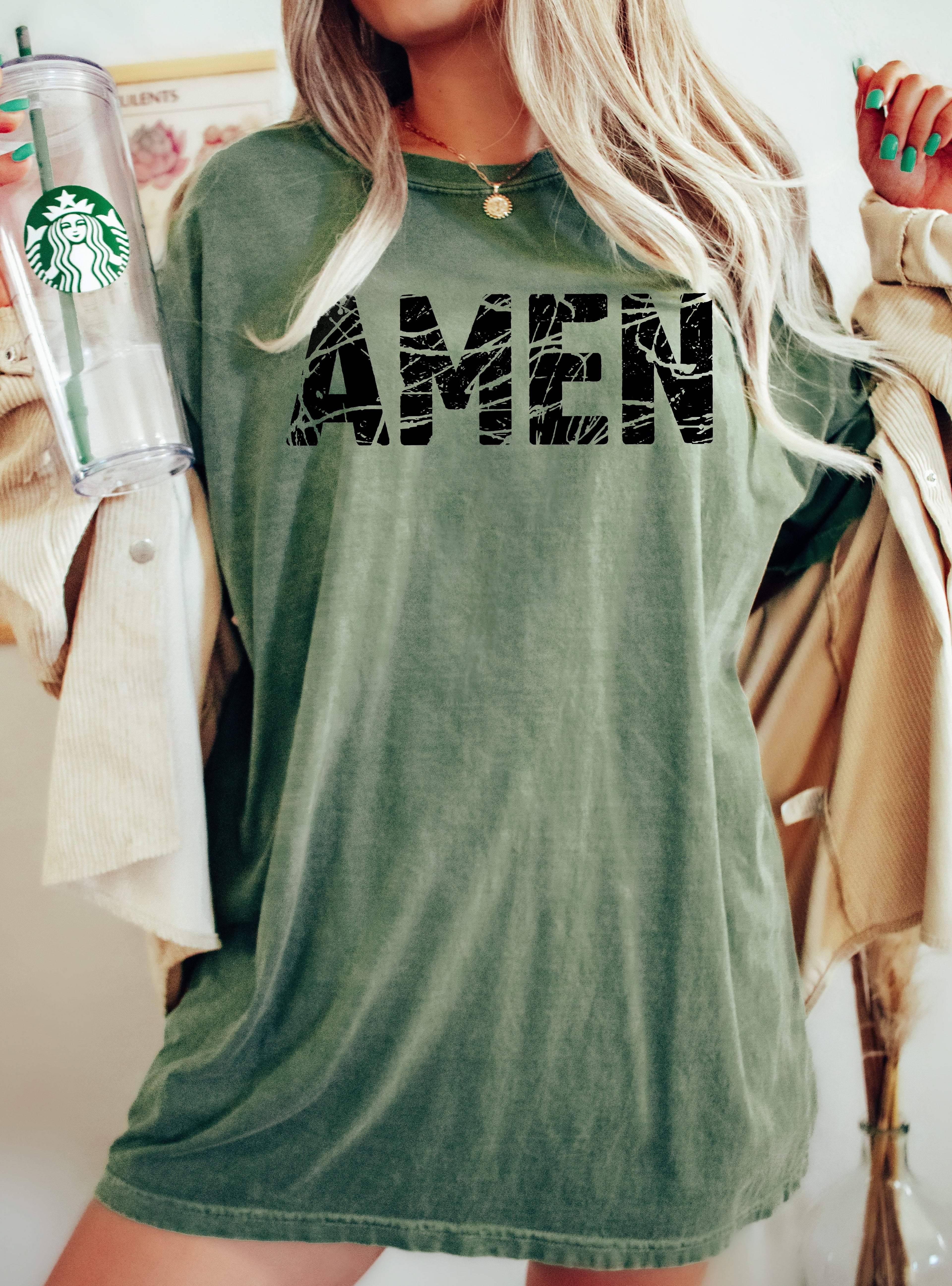 Amen, Christian, Jesus, Vintage, Western, Witch, Aesthetic, Meme, Halloween, Costume, Tshirt Comfort Colors T-Shirt