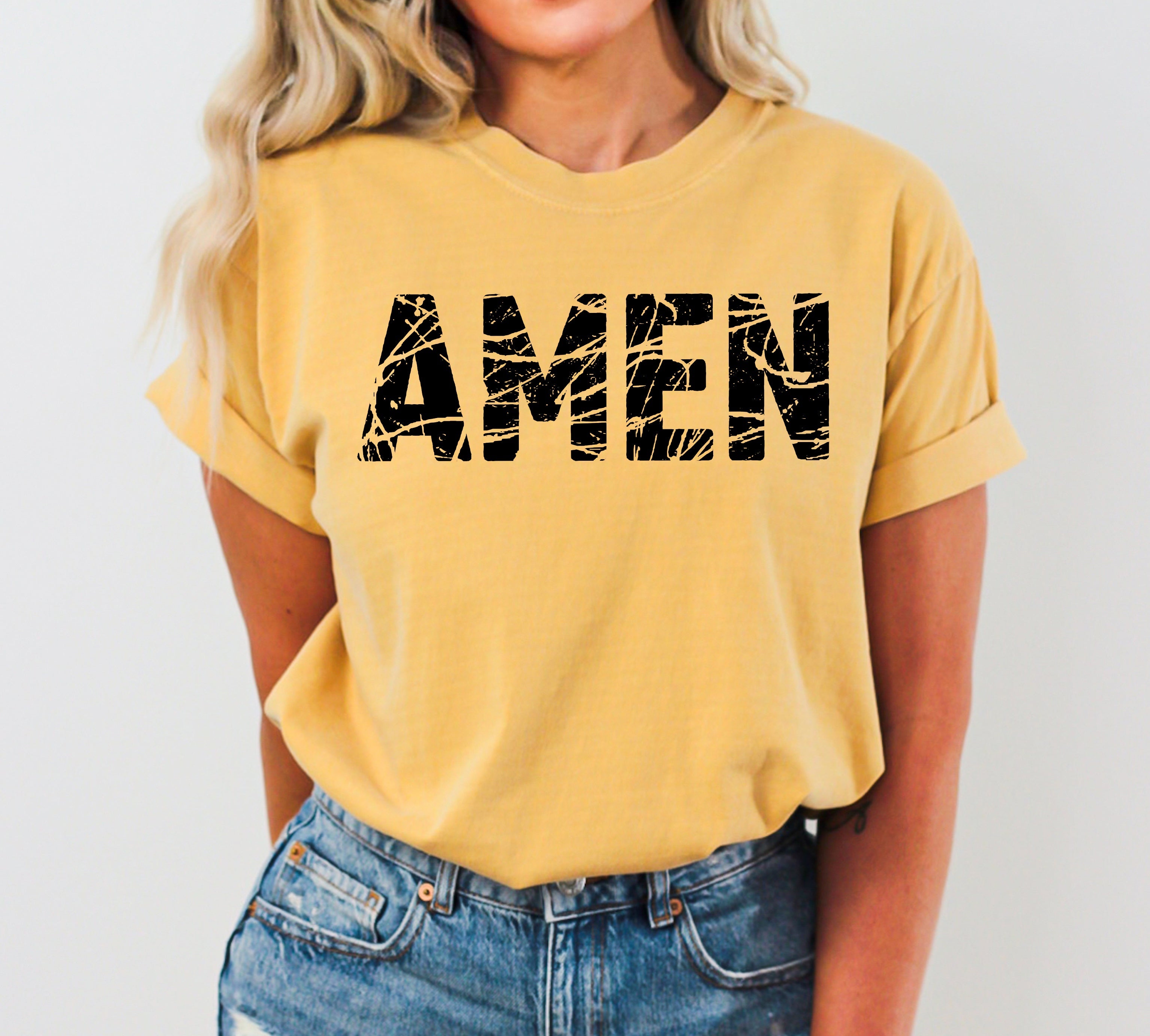 Amen, Christian, Jesus, Vintage, Western, Witch, Aesthetic, Meme, Halloween, Costume, Tshirt Comfort Colors T-Shirt