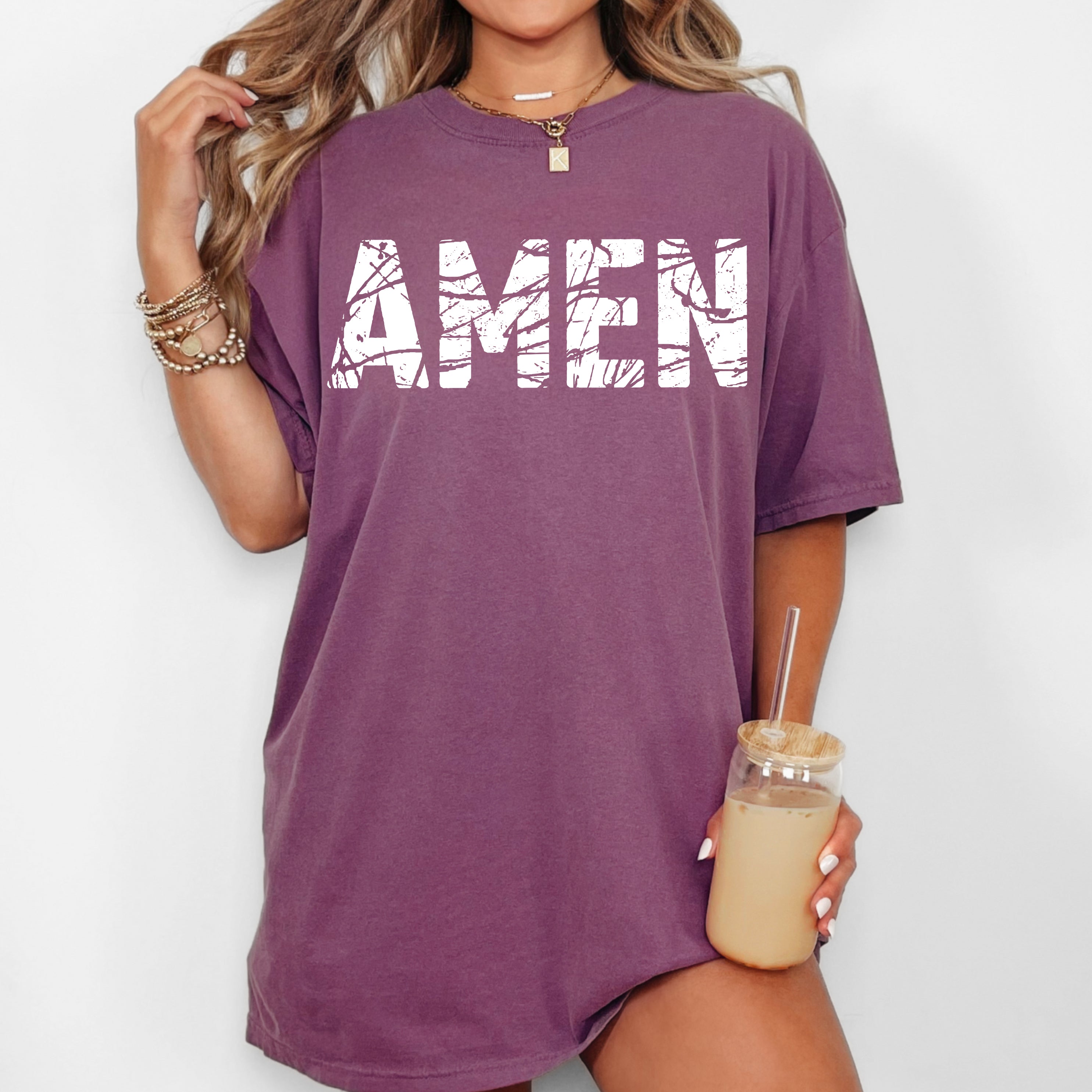 Amen, Christian, Jesus, Vintage, Western, Witch, Aesthetic, Meme, Halloween, Costume, Tshirt Comfort Colors T-Shirt