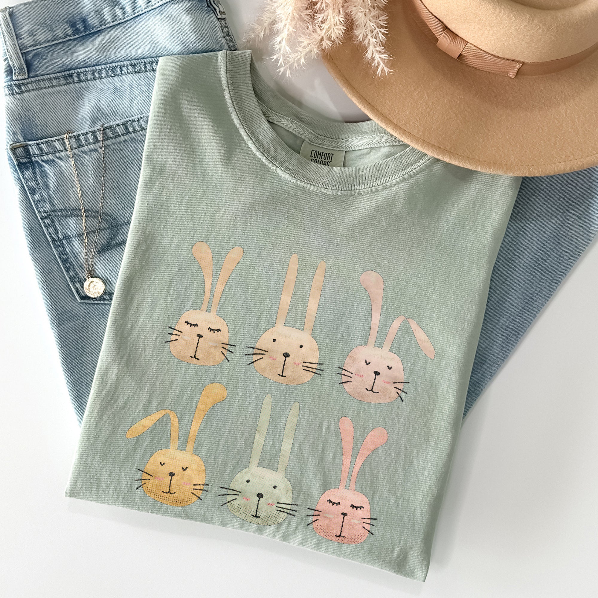 Adorable Easter Bunnies, Rabbits Comfort Colors Tshirt