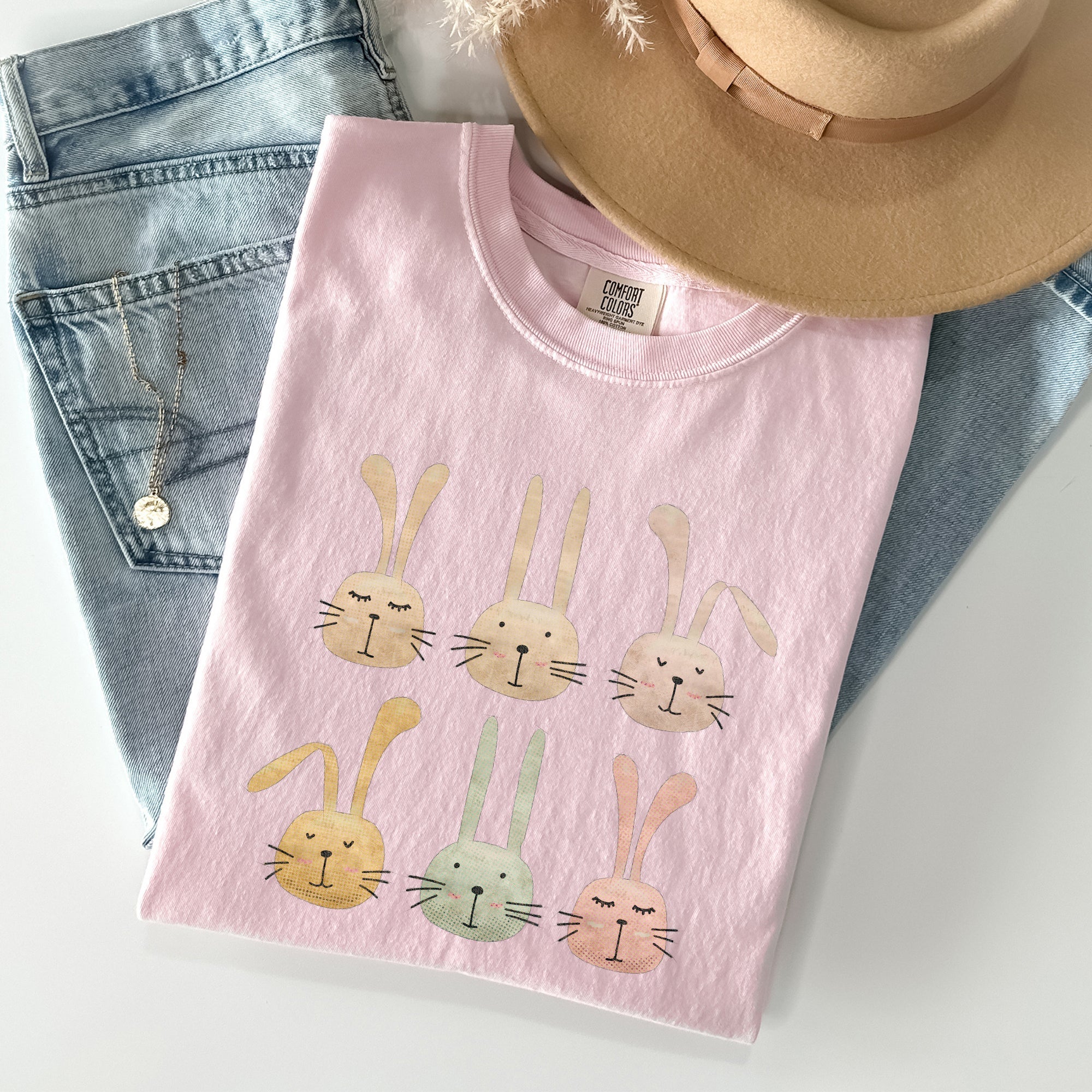 Adorable Easter Bunnies, Rabbits Comfort Colors Tshirt