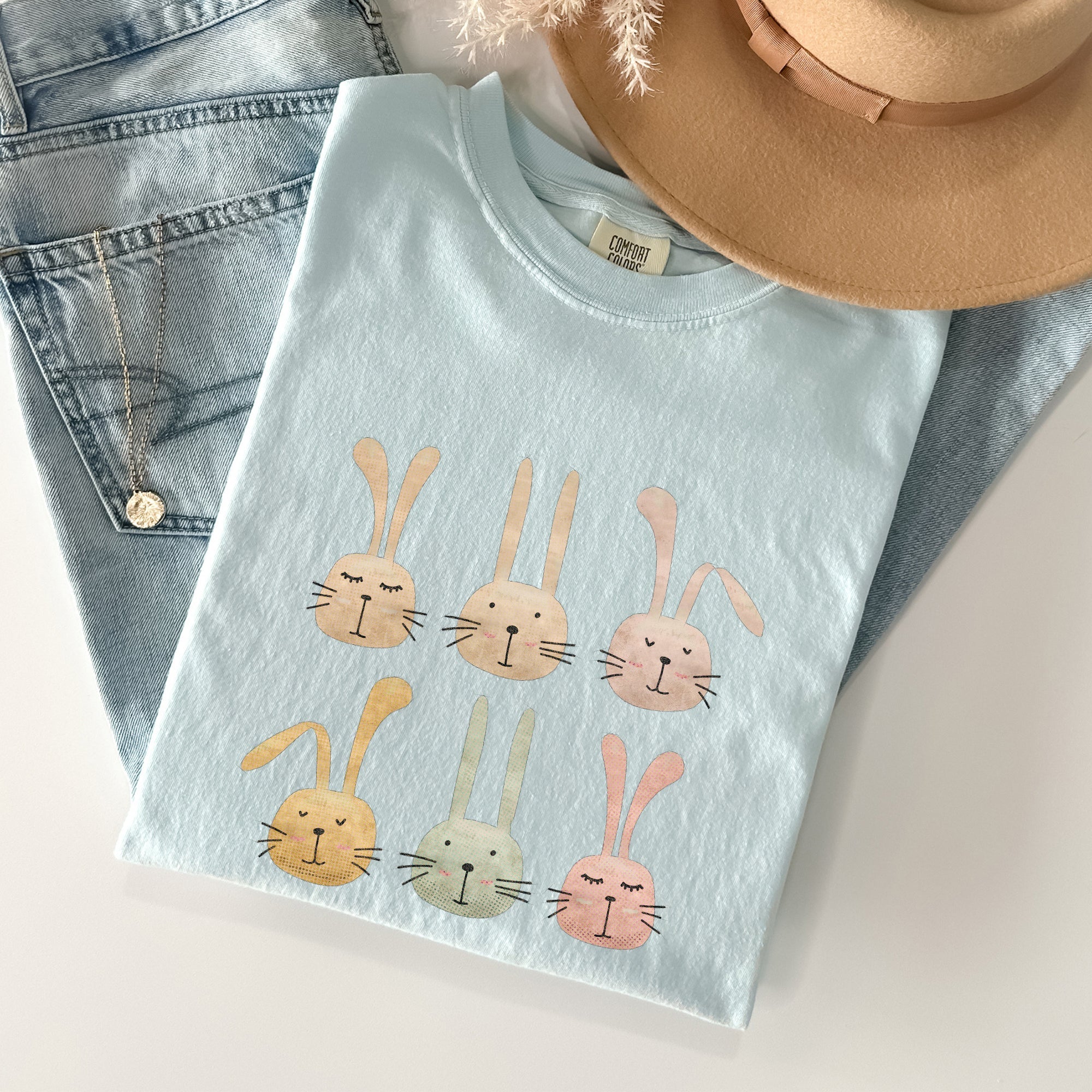 Adorable Easter Bunnies, Rabbits Comfort Colors Tshirt