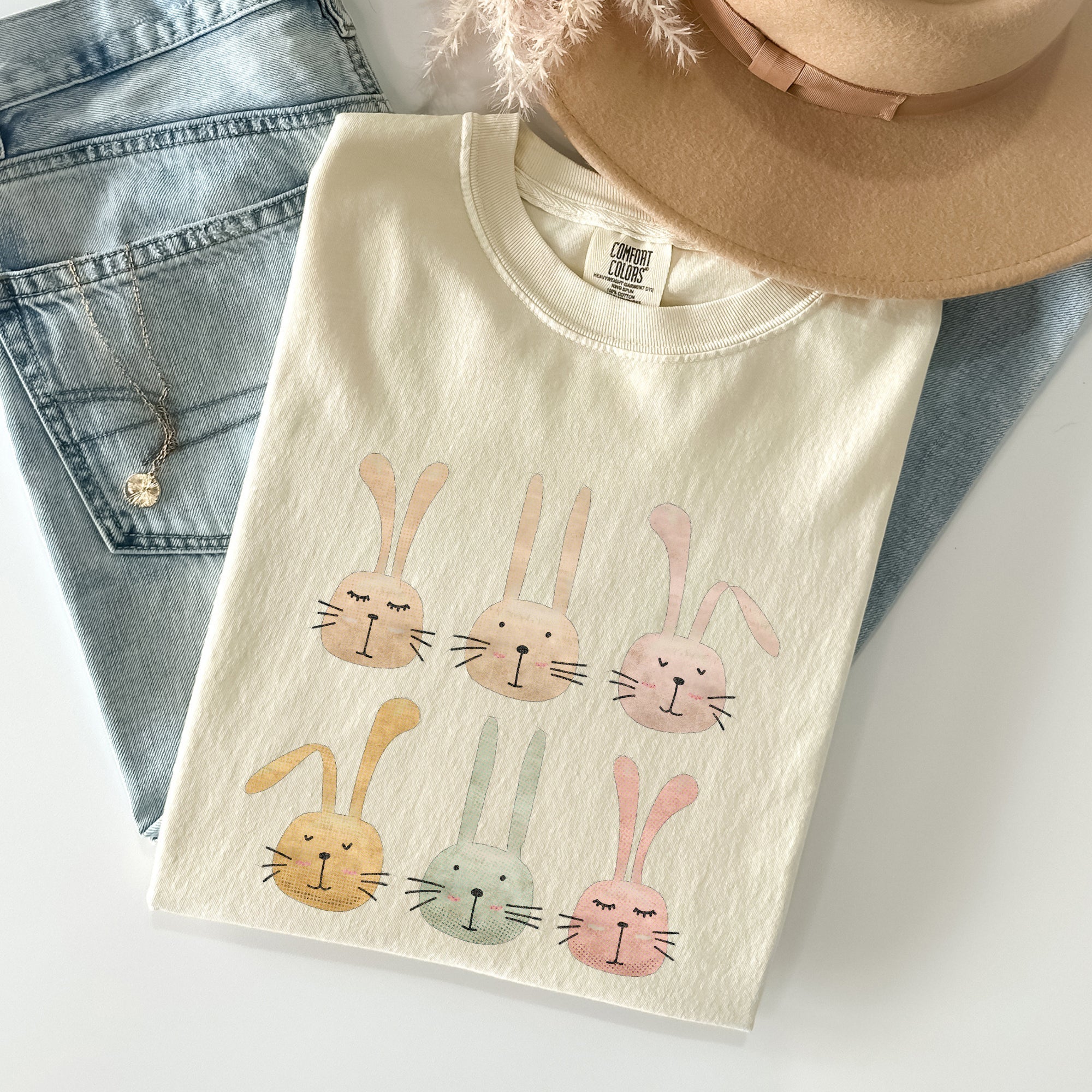 Adorable Easter Bunnies, Rabbits Comfort Colors Tshirt