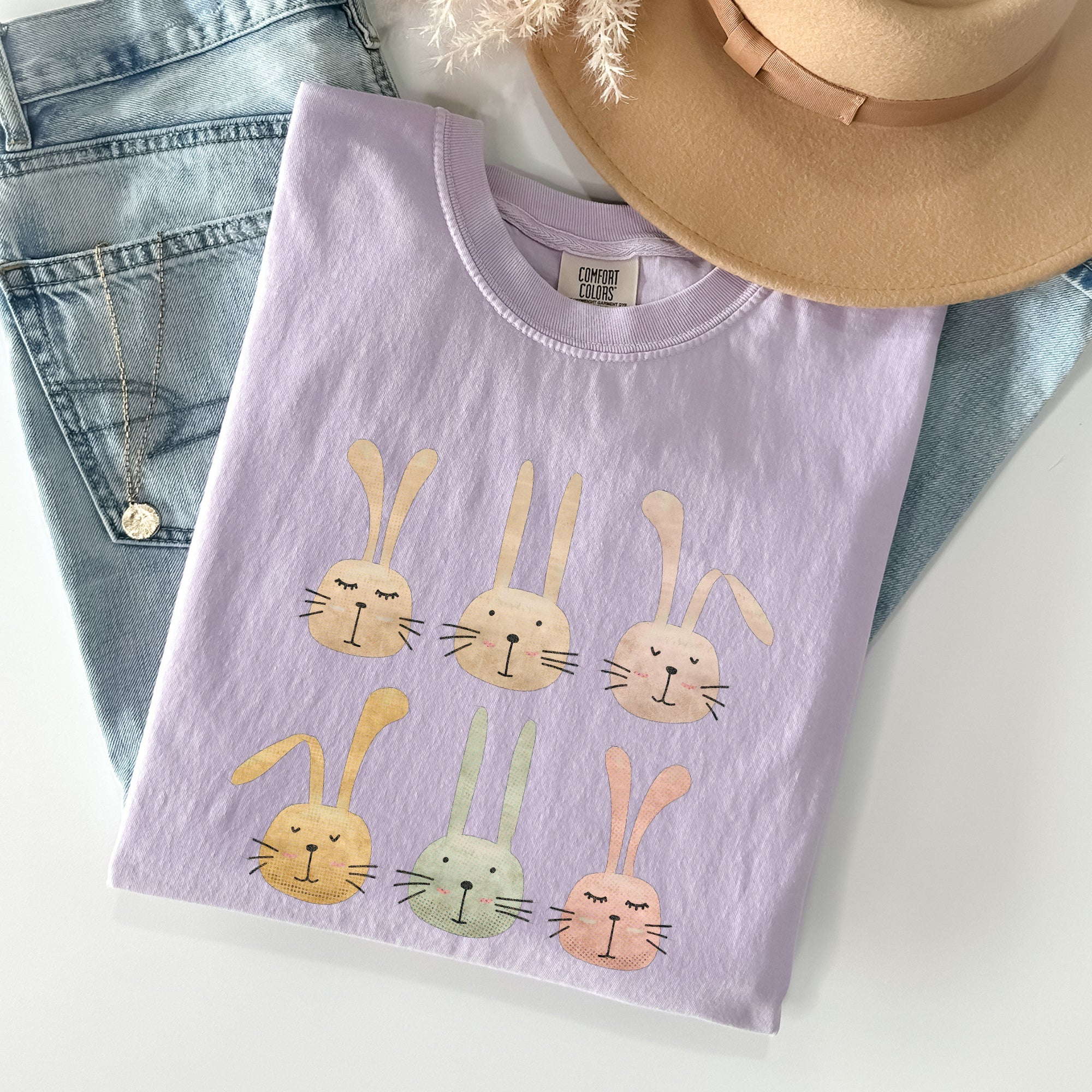 Adorable Easter Bunnies, Rabbits Comfort Colors Tshirt