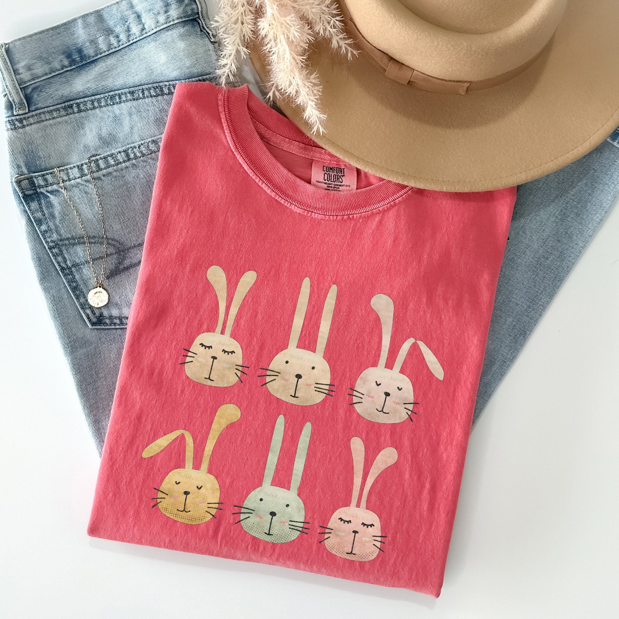 Adorable Easter Bunnies, Rabbits Comfort Colors Tshirt