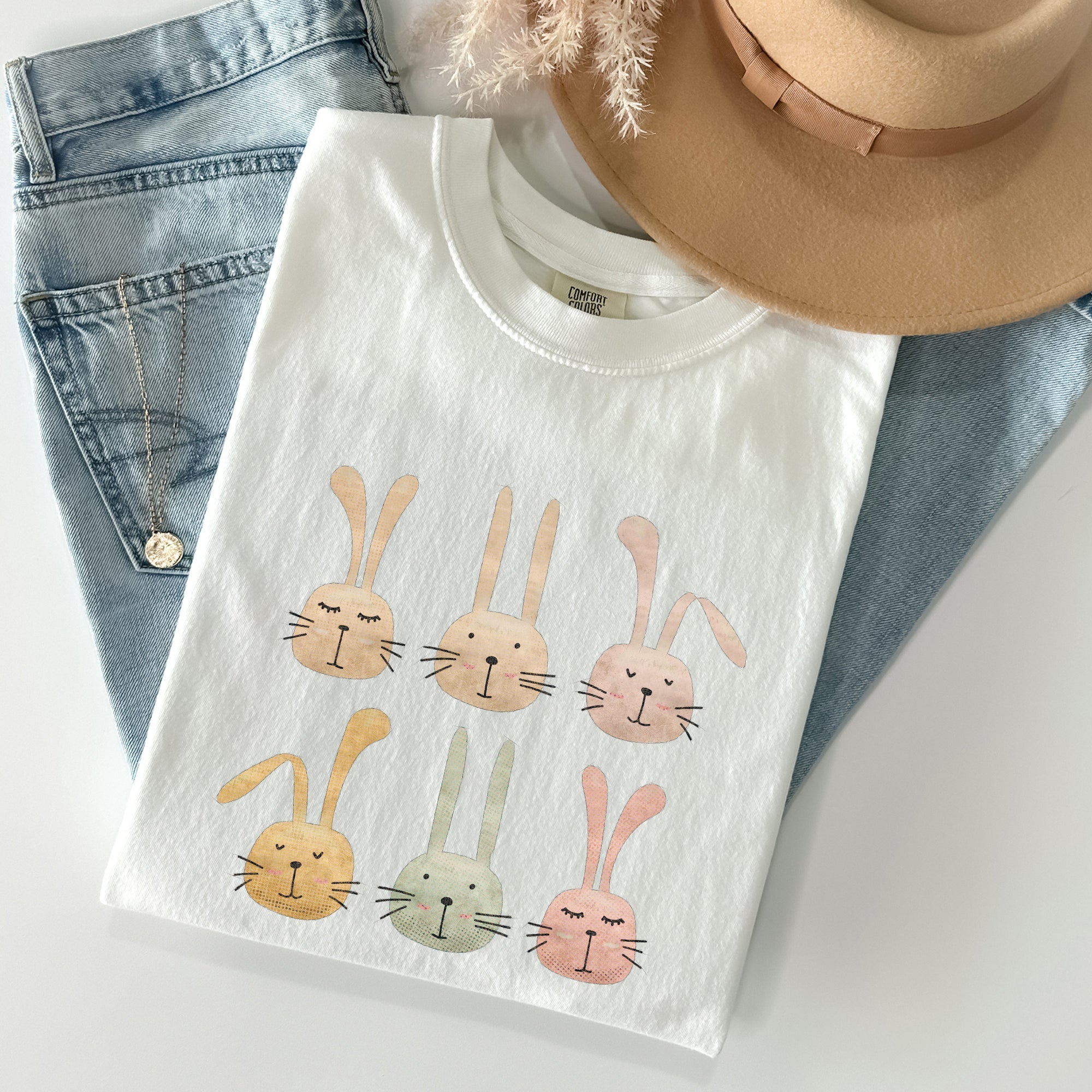 Adorable Easter Bunnies, Rabbits Comfort Colors Tshirt