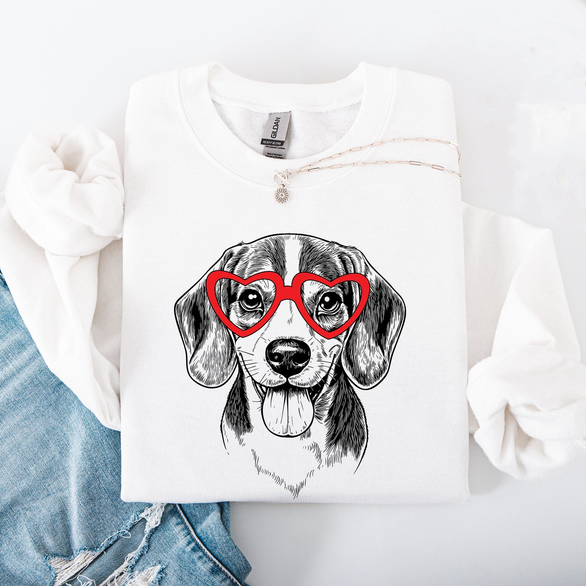 Beagle, Pet, Dog Breed, Valentine's Sweatshirt
