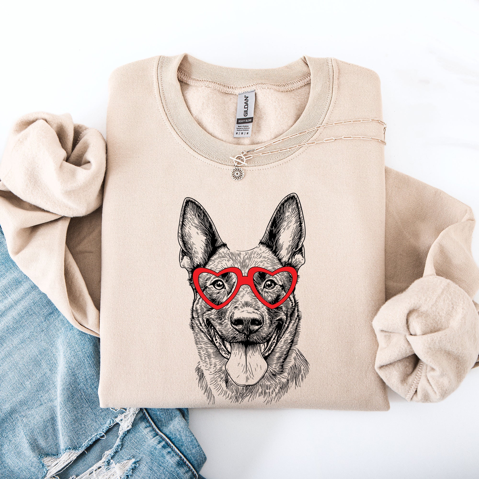Belgian Malinois, Pet, Dog Breed, Valentine's Sweatshirt
