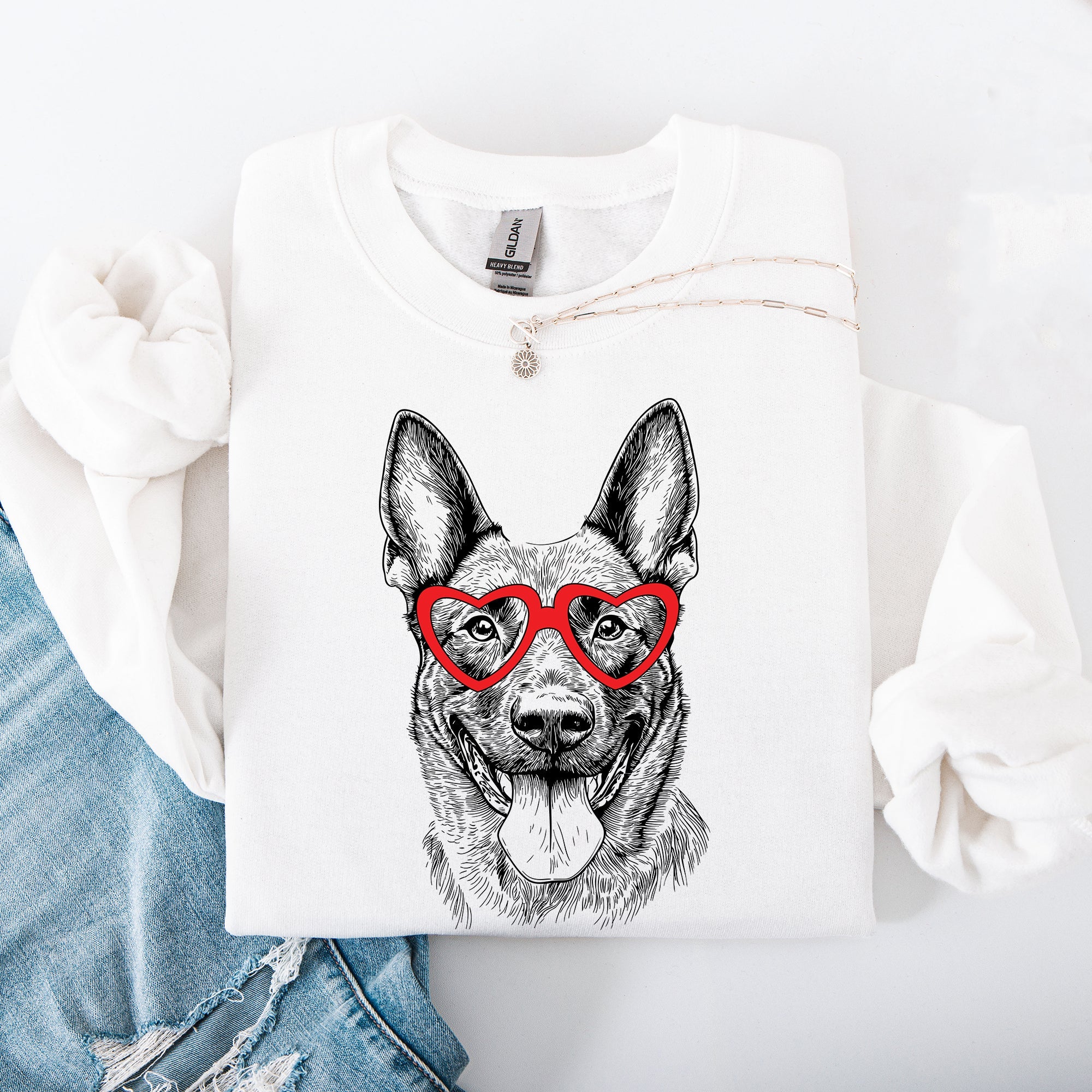 Belgian Malinois, Pet, Dog Breed, Valentine's Sweatshirt