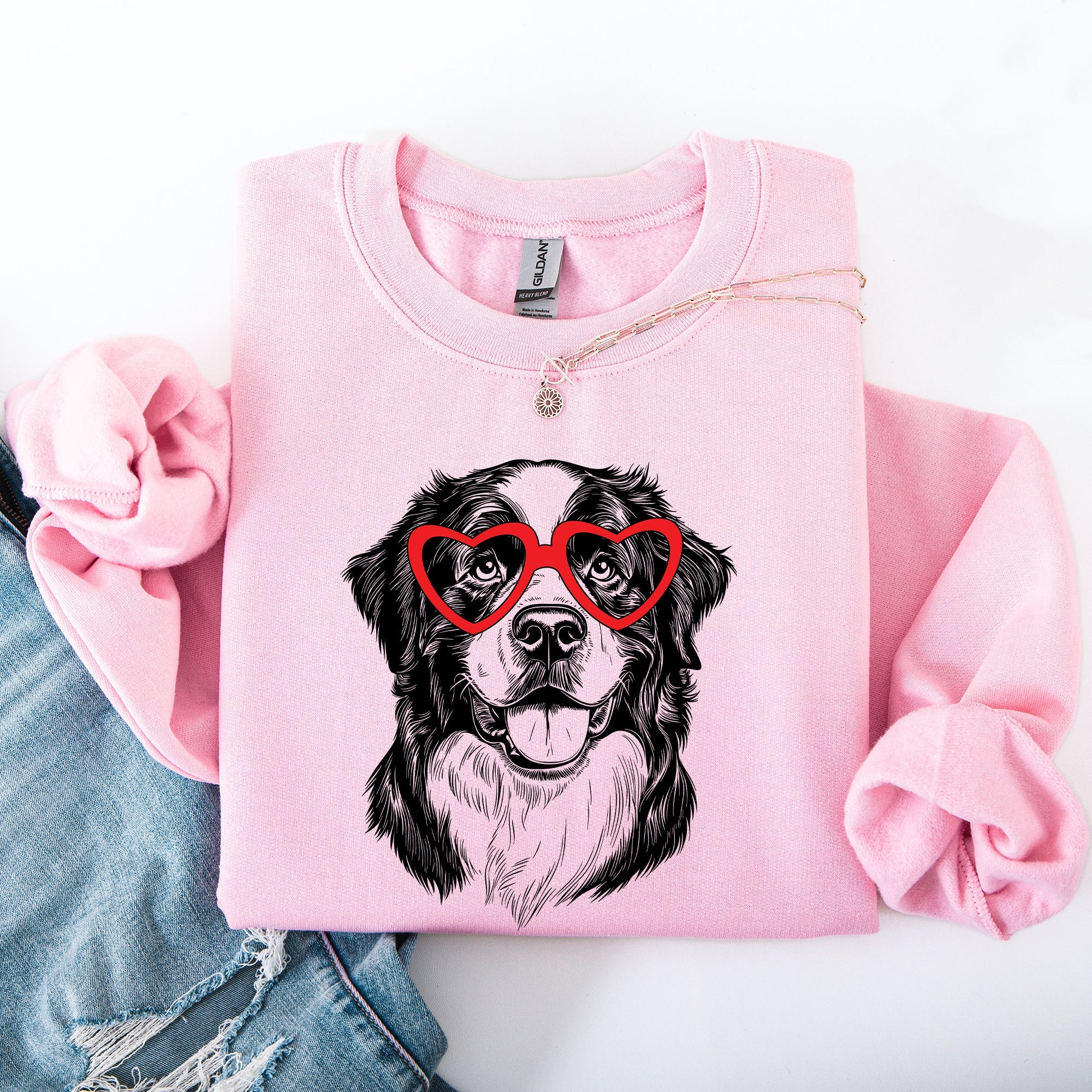 Bernese Mountain, Pet, Dog Breed, Valentine's Sweatshirt