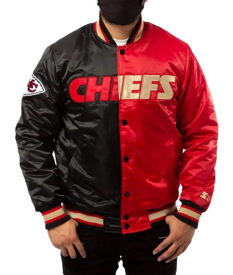 Kansas City Chiefs Red And Black Varsity Jacket USA Jackets