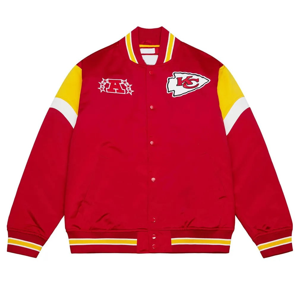 Kansas City Chiefs Red Heavyweight Satin Jacket USA Jackets