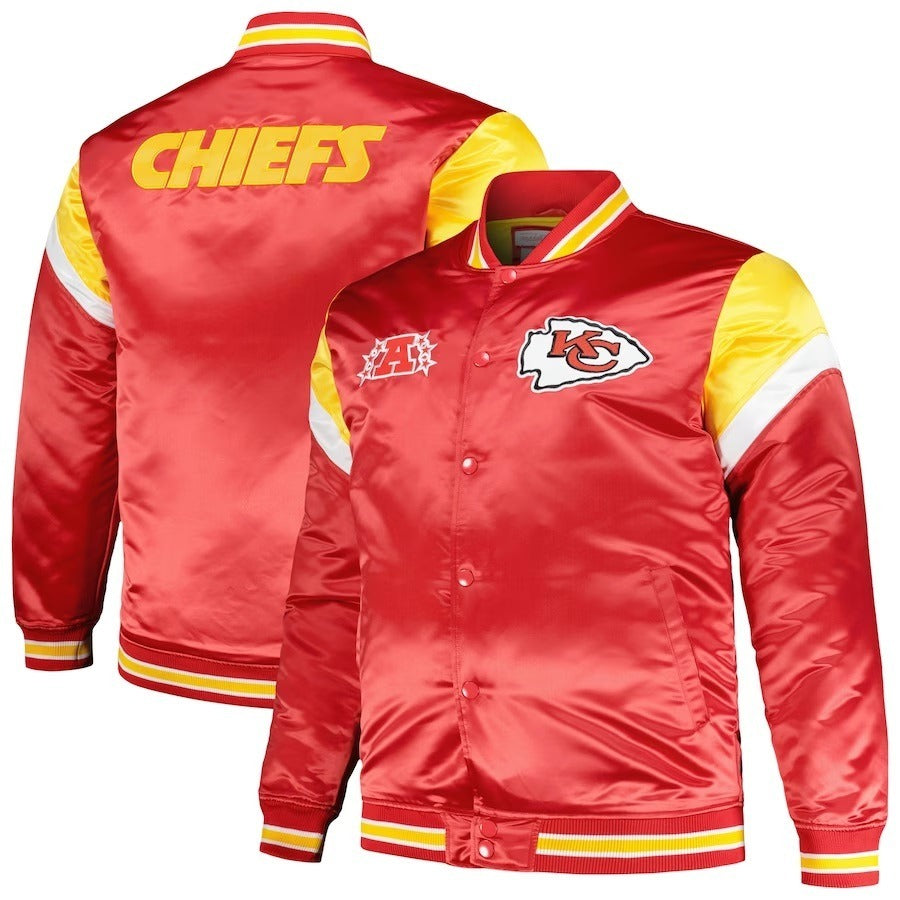 Kansas City Chiefs Red Satin Full-Snap Jacket USA Jackets
