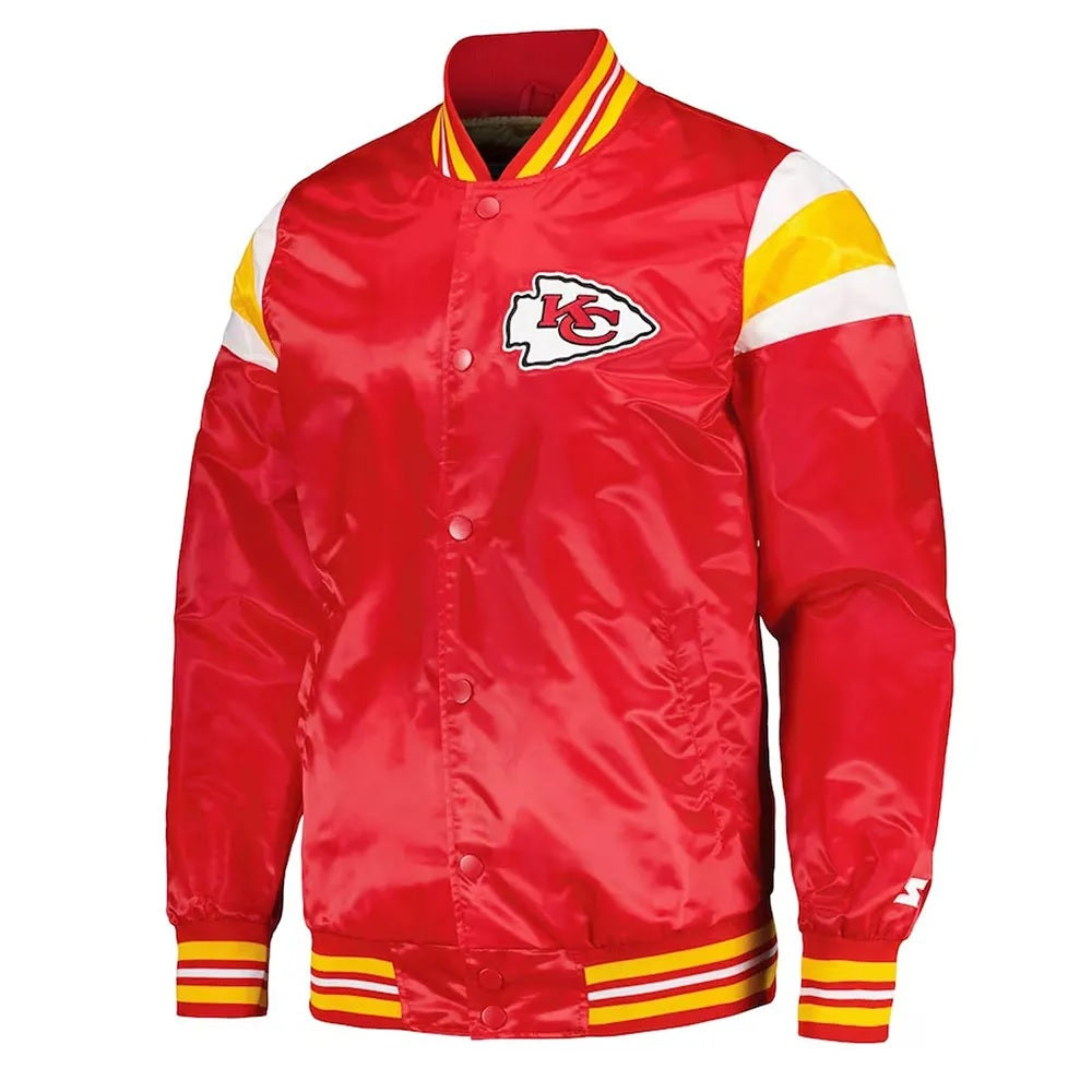 Kansas City Chiefs Red and Gold Varsity Satin Jacket USA Jackets