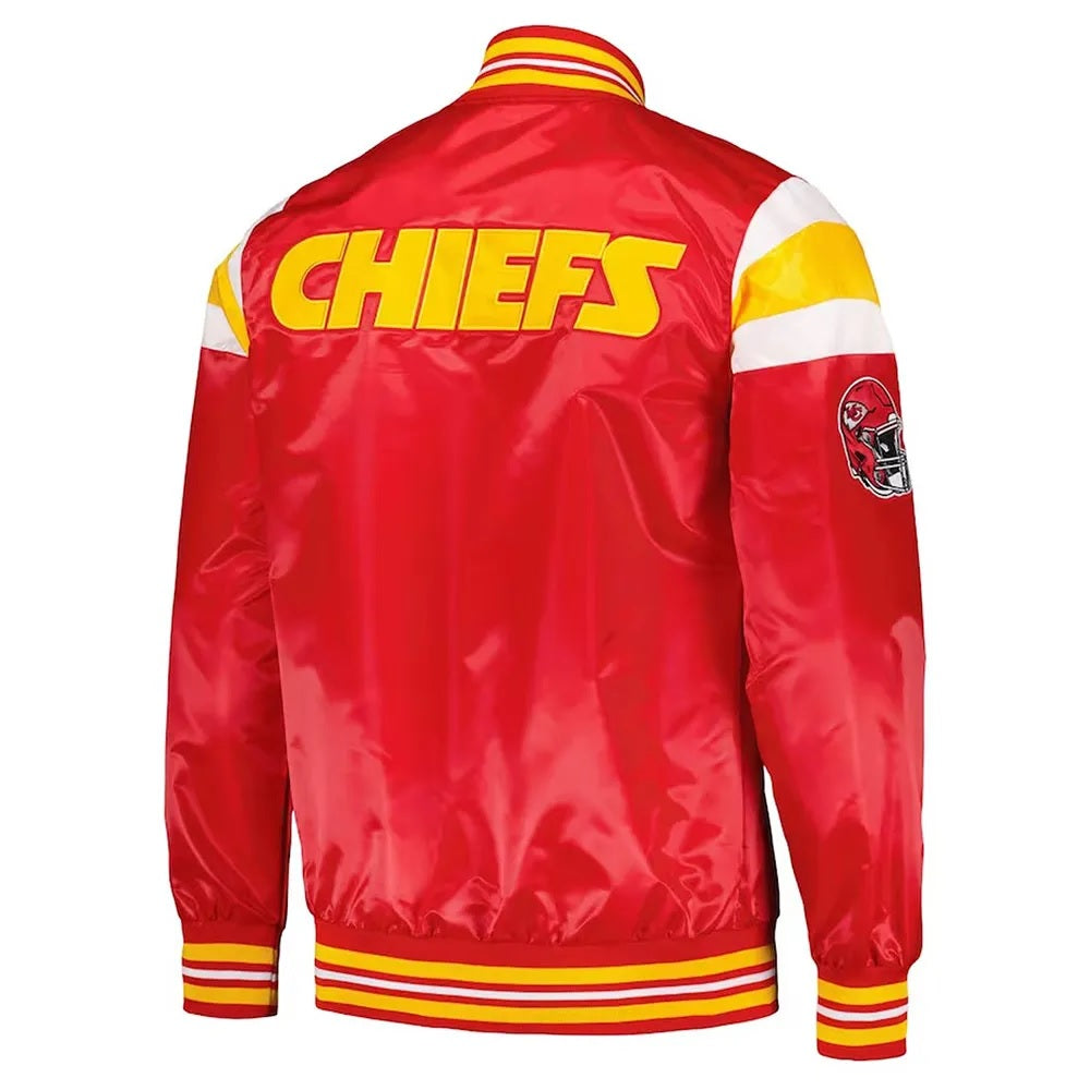 Kansas City Chiefs Red and Gold Varsity Satin Jacket USA Jackets