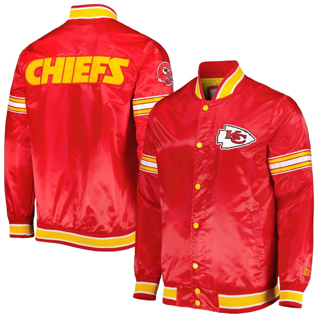 Kansas City Chiefs Starter Midfield Satin Varsity Jacket USA Jackets