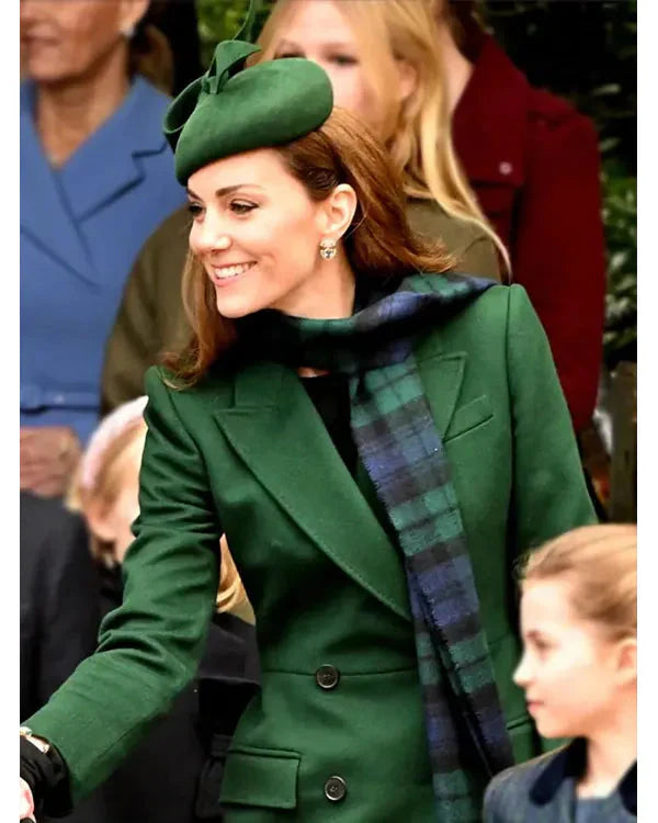 Kate Middleton Green Long Coat Shopotiny