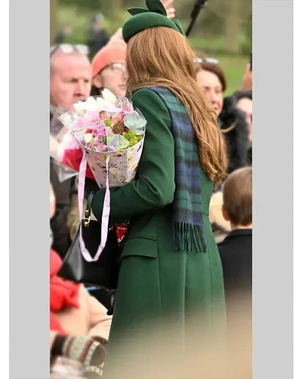 Kate Middleton Green Long Coat Shopotiny