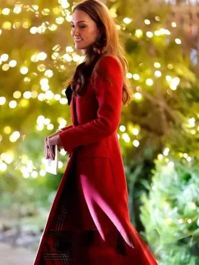 Kate Middleton Christmas Carol Service Red Coat