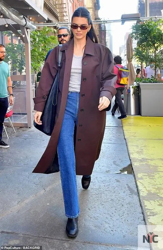 Kendall Jenner Brown Trench Coat Clanton Jacket