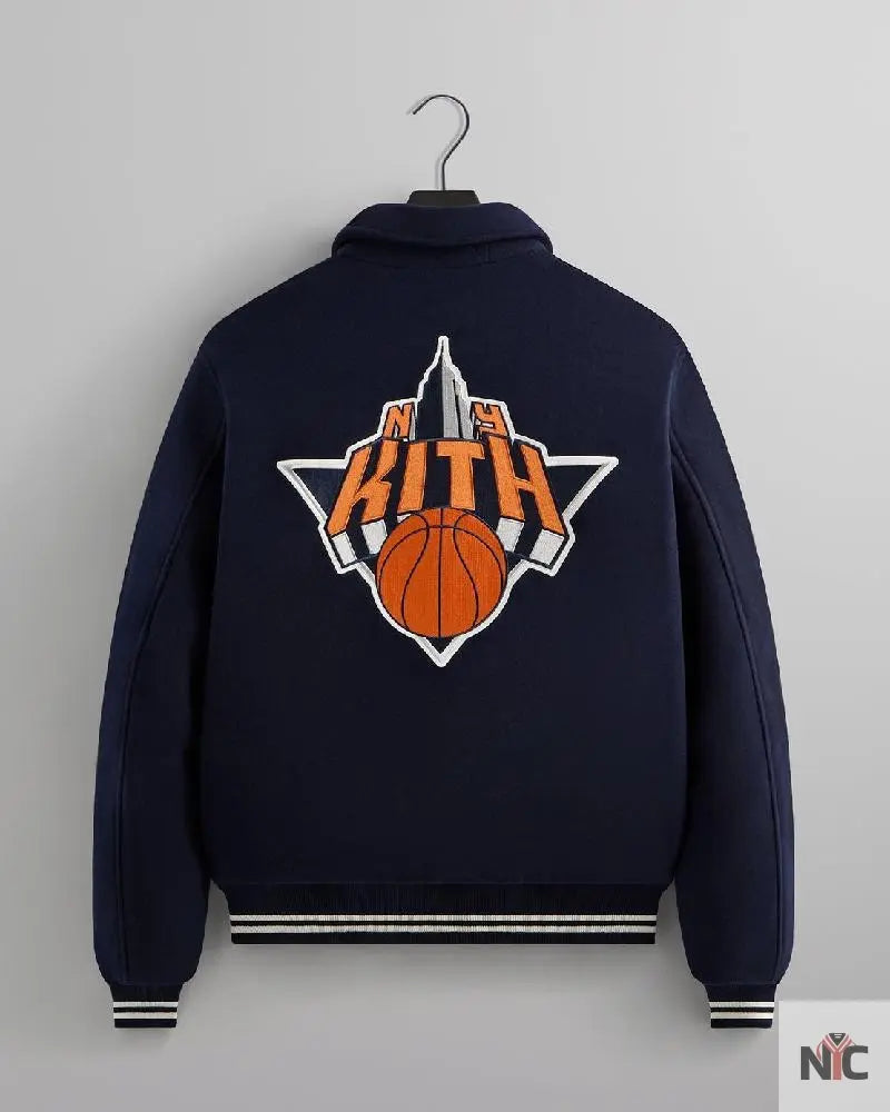 Kith For The New York Knicks Empire Wool Coaches Jacket Clanton Jacket