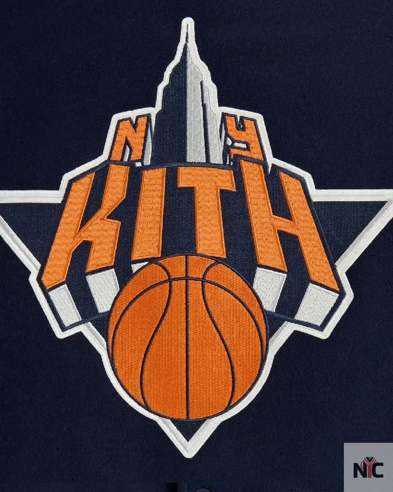 Kith For The New York Knicks Empire Wool Coaches Jacket Clanton Jacket