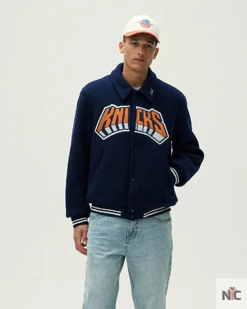 Kith For The New York Knicks Empire Wool Coaches Jacket Clanton Jacket