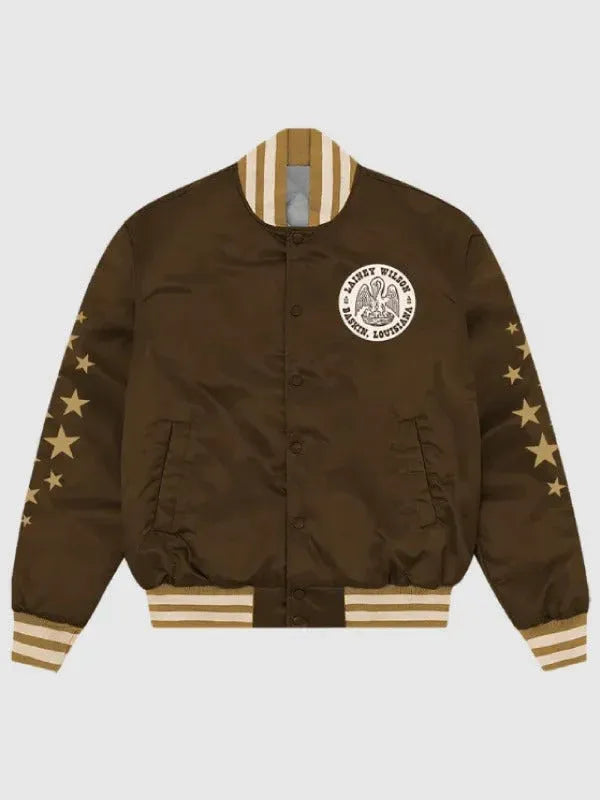 Lainey Wilson Brown Varsity Jacket