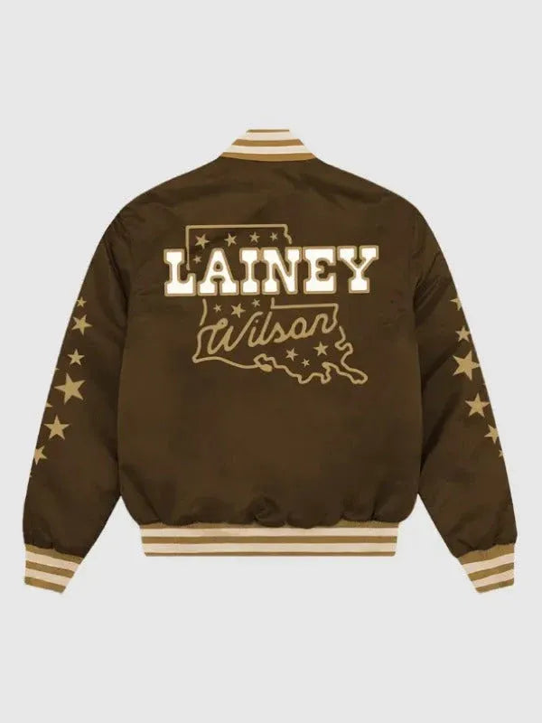 Lainey Wilson Brown Varsity Jacket