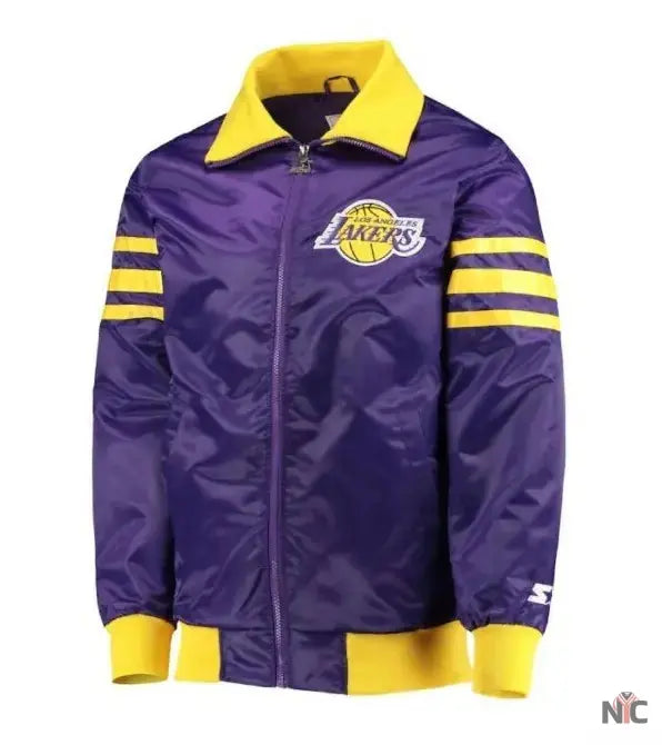 Lakers Starter Purple The Captain II Jacket Clanton Jacket