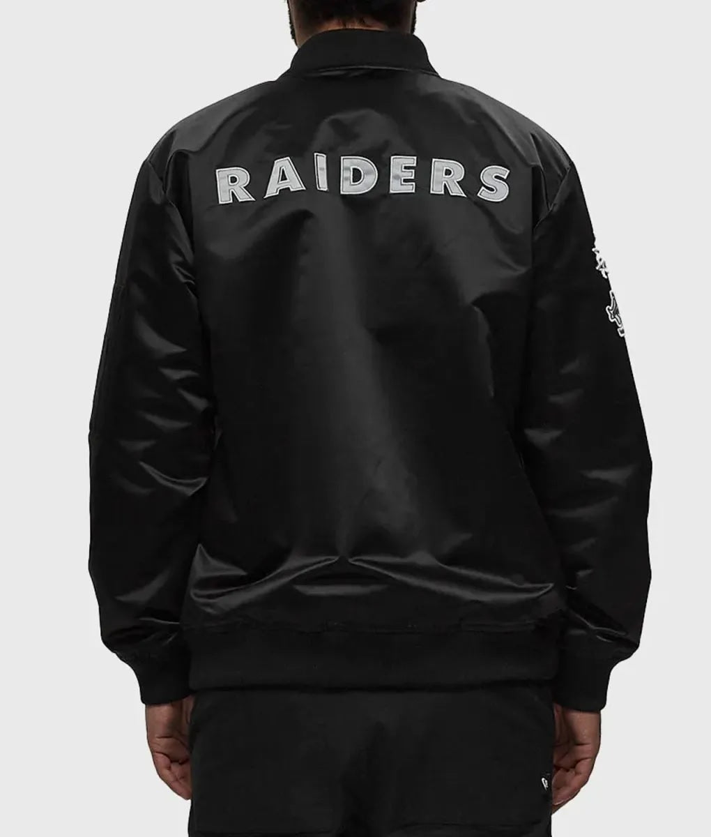 Las Vegas Raiders Bomber Lightweight Satin Jacket NYC Jackets